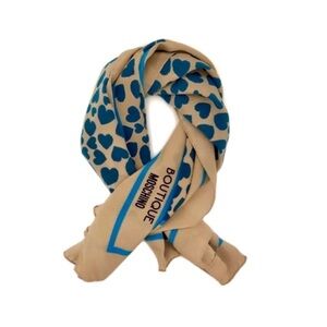 MOSCHINO Boutique Hearts Silk Scarf - Authentic